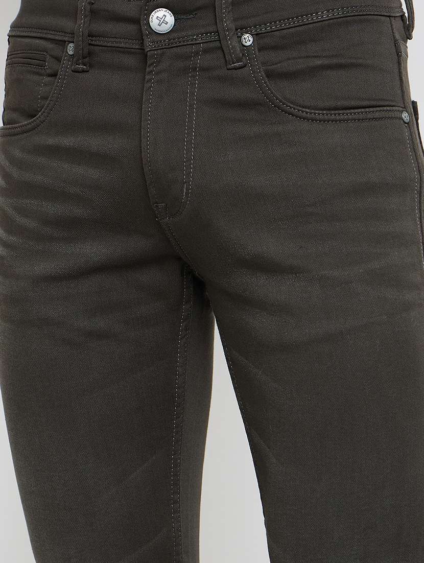 men solid mid rise slim fit jean - 21840043 -  Standard Image - 4