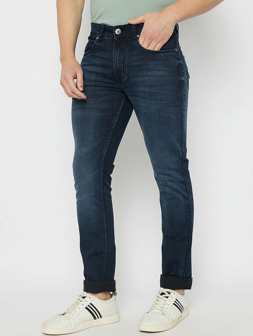 men solid mid rise slim fit jean - 21840045 -  Standard Image - 1