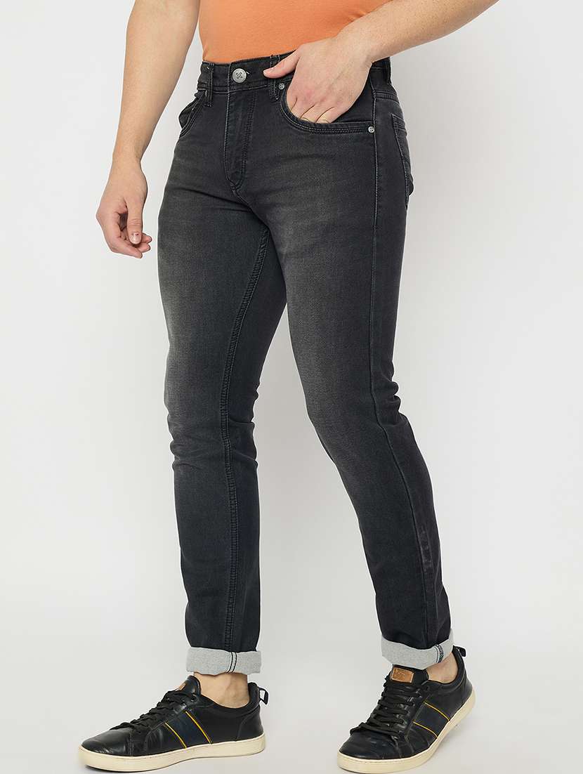 men solid mid rise skinny fit jean - 21840048 -  Standard Image - 1