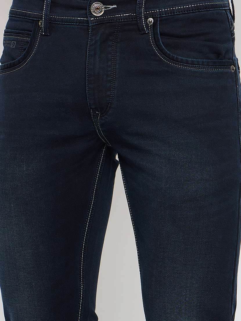 men solid mid rise slim fit jean - 21840051 -  Standard Image - 4