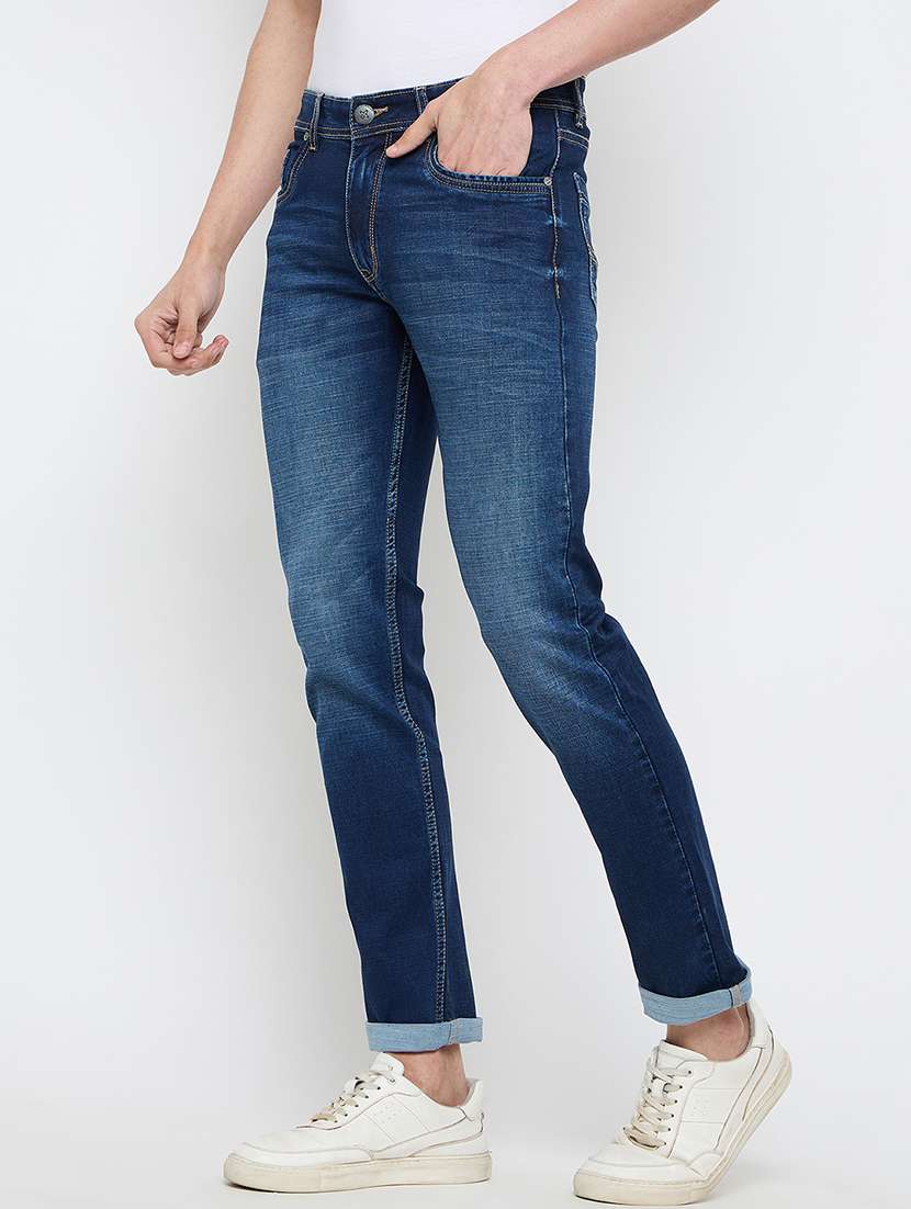 men washed mid rise slim fit jean - 21840054 -  Standard Image - 1