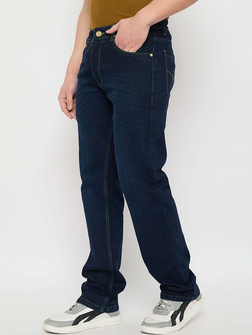 men solid mid rise relaxed fit jean - 21840062 - Standard Image - 1