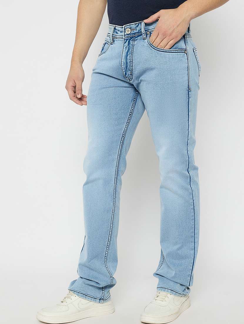 men solid mid rise relaxed fit jean - 21840064 -  Standard Image - 1