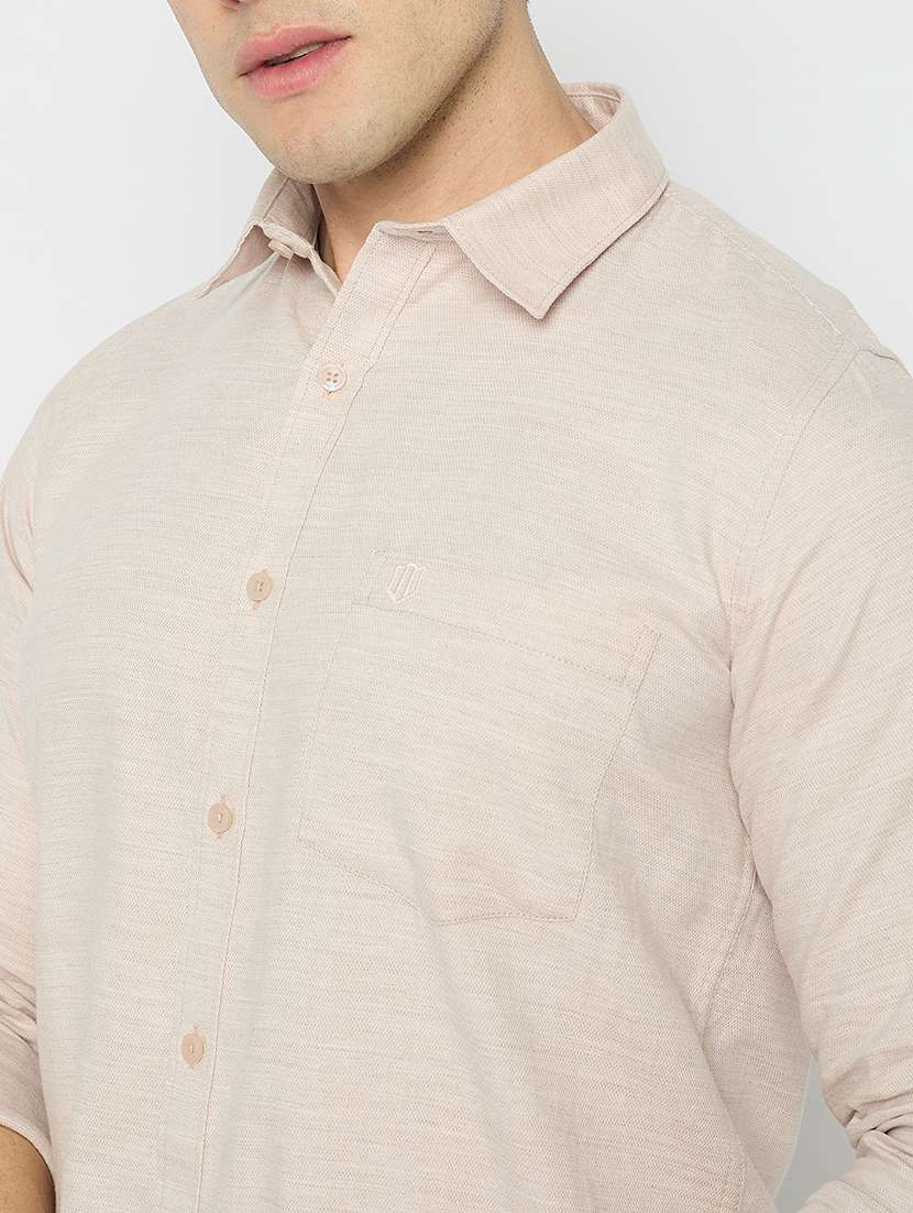 men collared long sleeves slim fit casual shirt - 21840133 -  Standard Image - 4