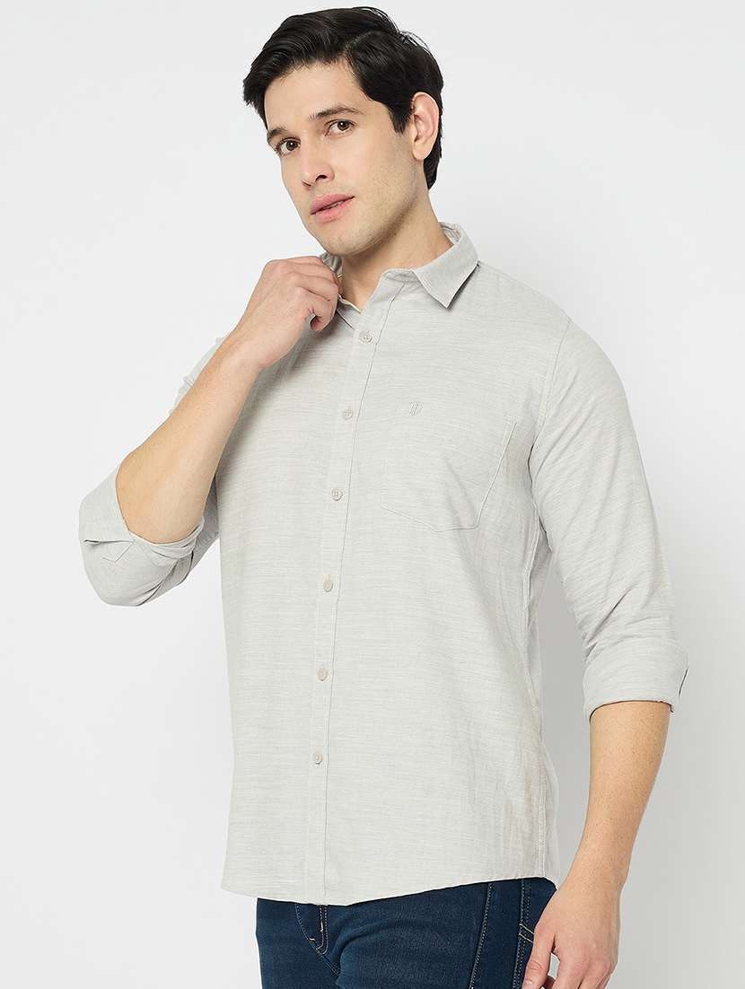 men collared long sleeves casual shirt - 21840134 -  Standard Image - 1