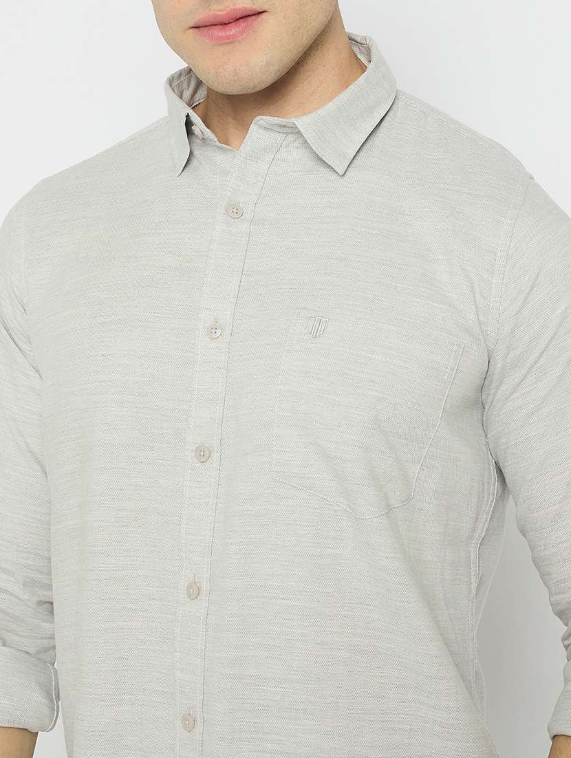 men collared long sleeves casual shirt - 21840134 -  Standard Image - 4