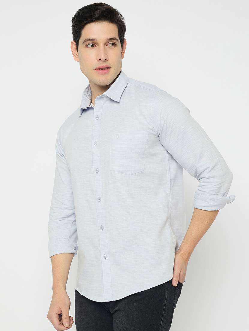 men collared long sleeves casual shirt - 21840135 -  Standard Image - 1