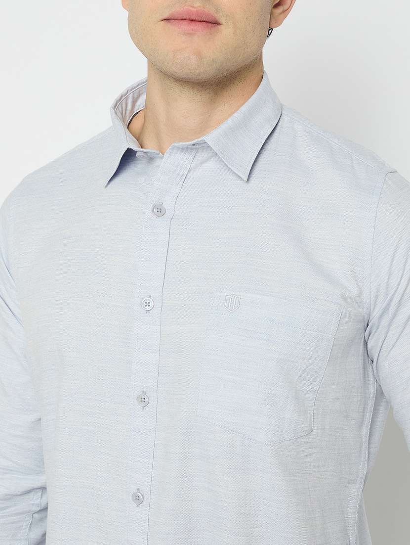 men collared long sleeves casual shirt - 21840135 -  Standard Image - 4