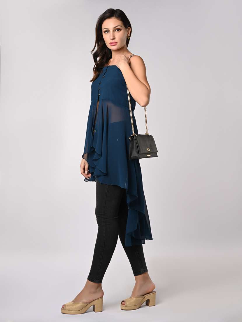 women solid sleeveless high-low top - 21840240 -  Standard Image - 4