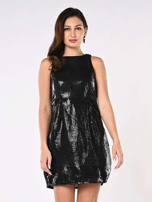 women sequined sleeveless a-line dress - 21840320 -  Standard Image - 0