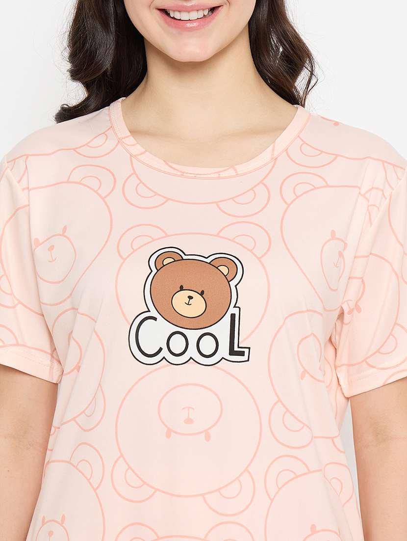 women printed short sleeve pyjama set nightwear  - 21840495 -  Standard Image - 4