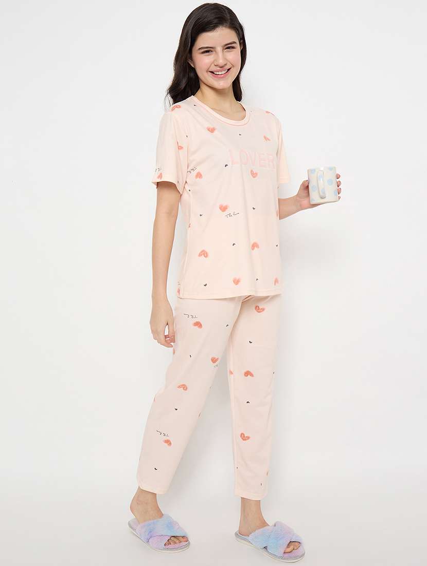 women printed short sleeve pyjama set nightwear  - 21840497 -  Standard Image - 1