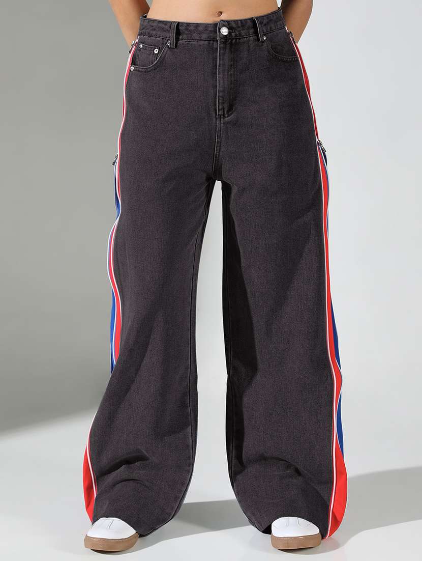 women tapered mid irse wid leg jean - 21840564 -  Standard Image - 1