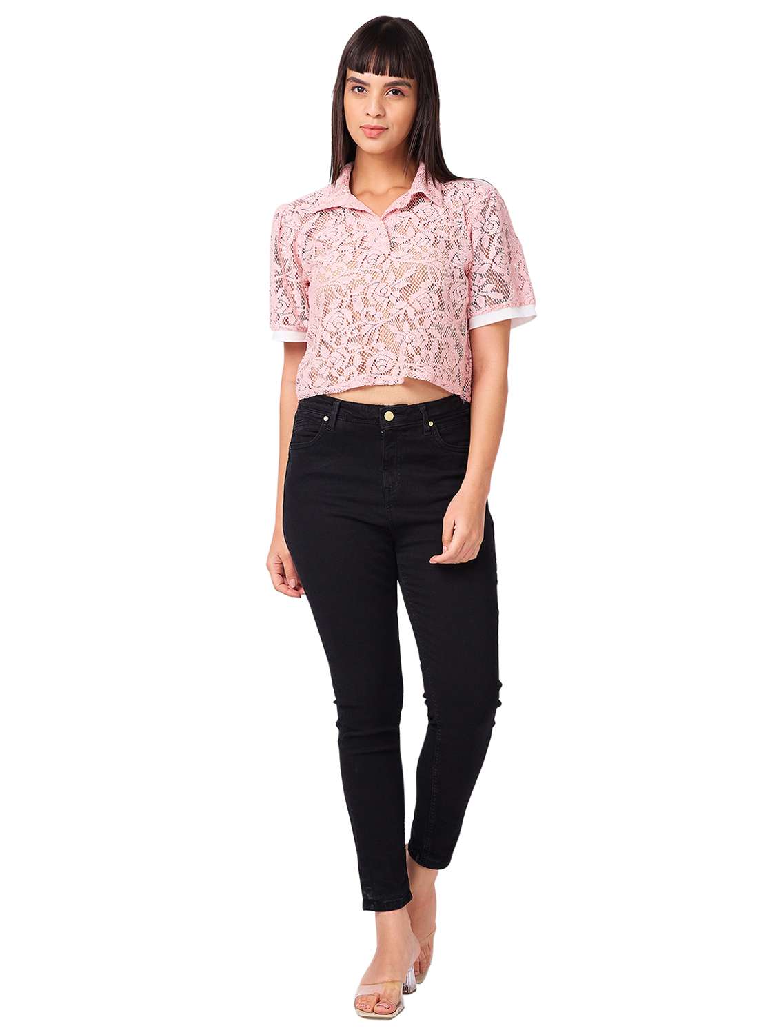 women solid mid rise skinny fit jeans - 21840615 - Standard Image - 4