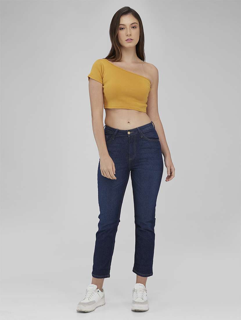 women solid mid rise slim fit jeans - 21840641 -  Standard Image - 4