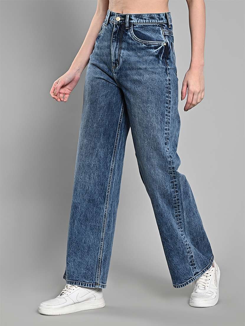 women blue mid rise denim jean - 21840655 -  Standard Image - 1