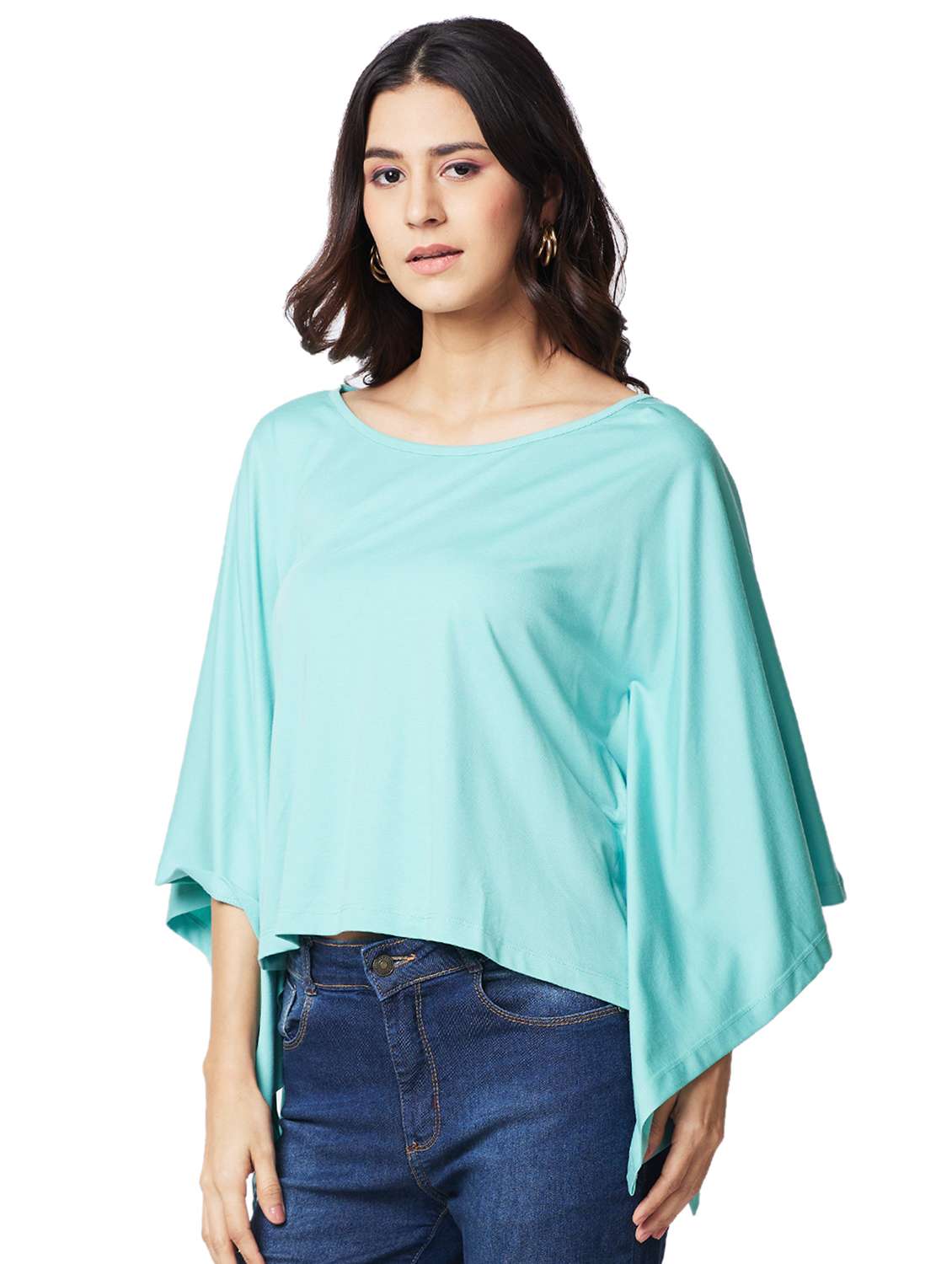 women solid lace detailed regular top - 21840824 - Standard Image - 1