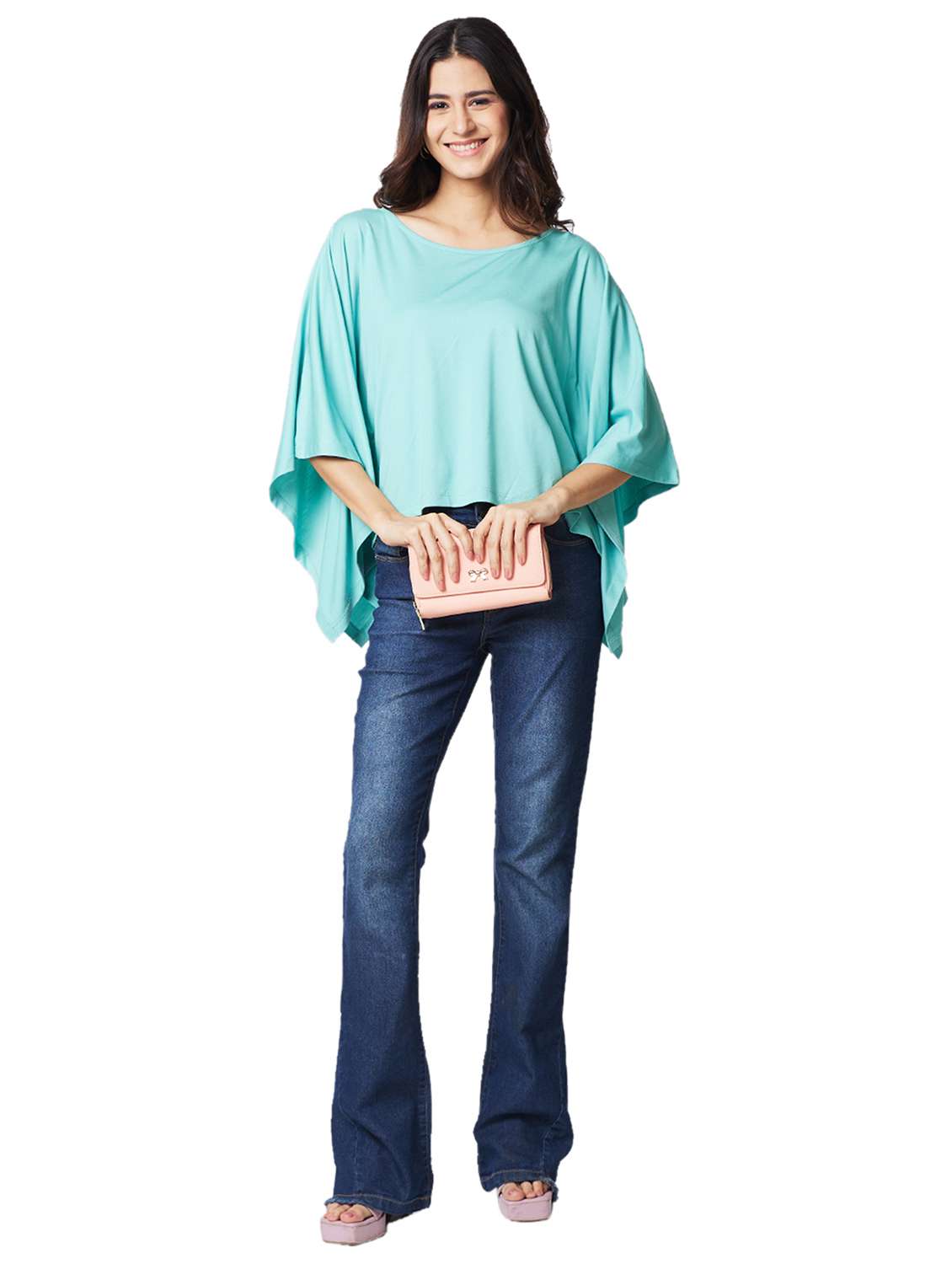 women solid lace detailed regular top - 21840824 - Standard Image - 4