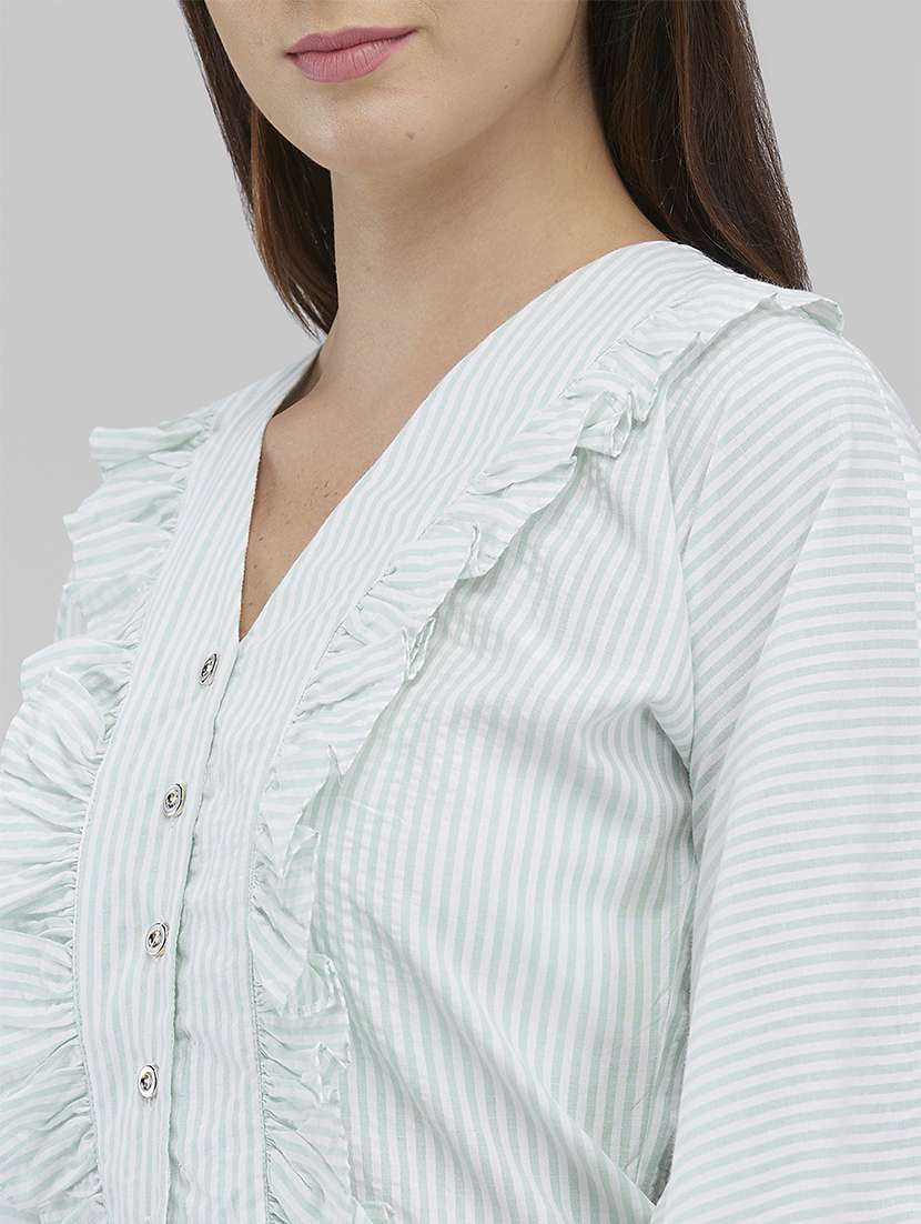 women striped shirt and trouser co-ords set - 21840852 - Standard Image - 4