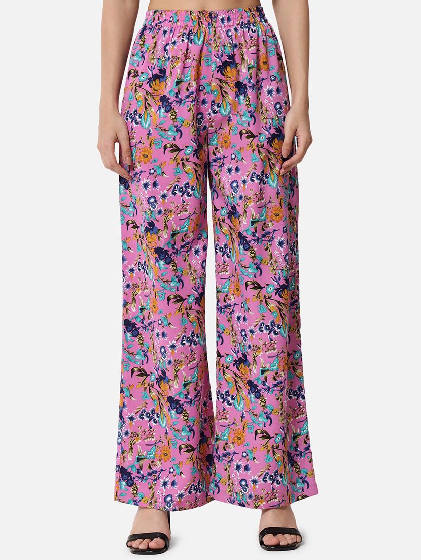 women printed high rise straight palazzo - 21840864 - Zoom Image - 0
