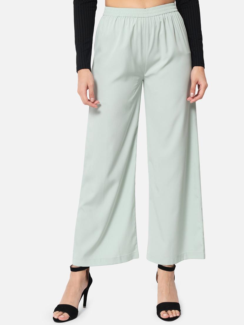 women solid mid rise straight palazzo - 21840870 - Zoom Image - 0