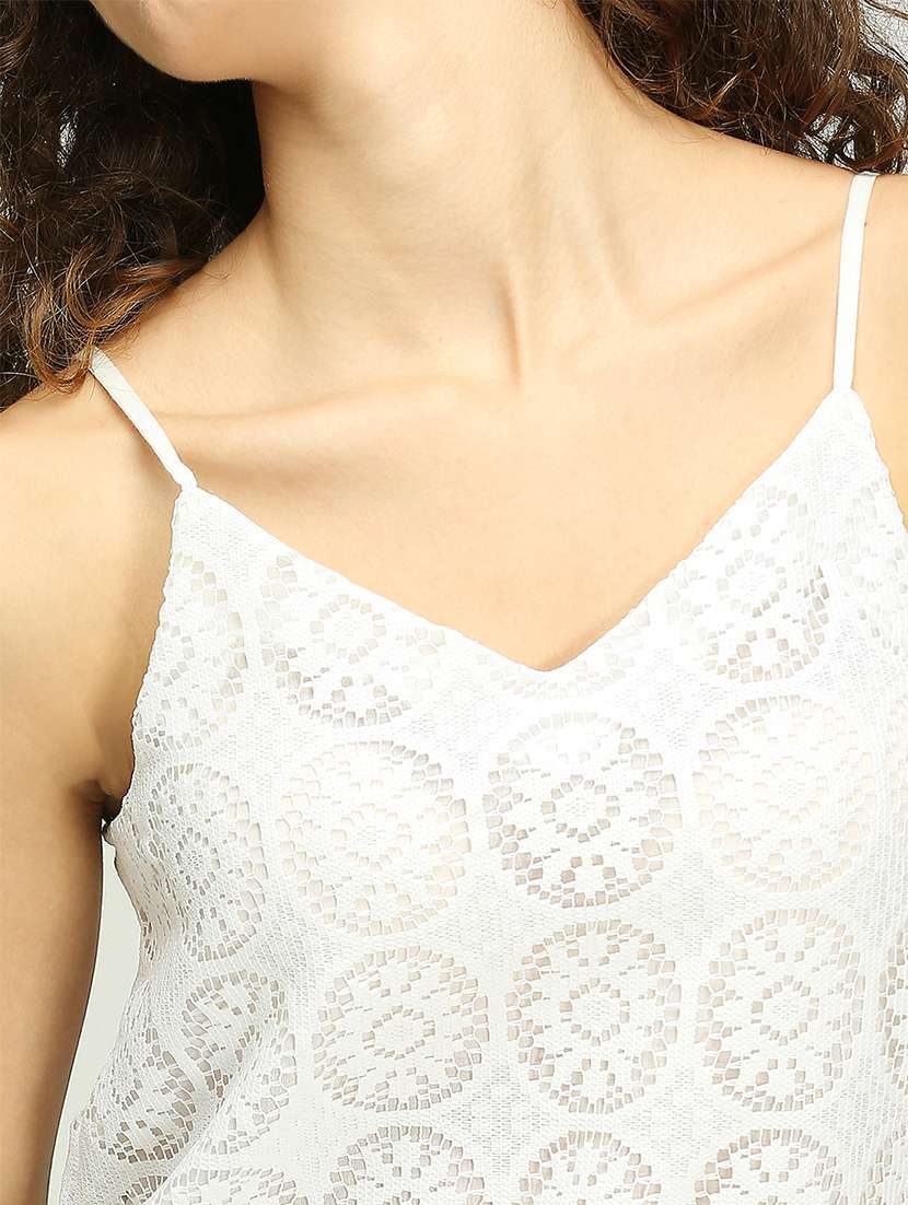 women laec shoulder strap a-line dress - 21840915 - Standard Image - 4