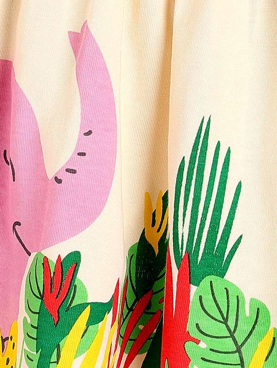 girls cream printed sleeveless frock  - 21840995 -  Standard Image - 4