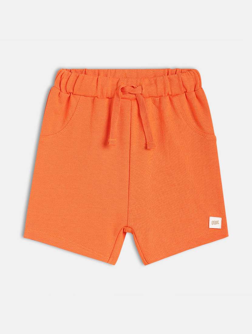 kids solid mid rise shorts 