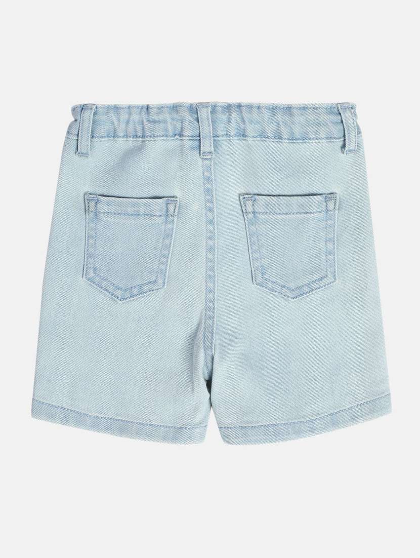 kids solid mid rise denim shorts  - 21841103 -  Standard Image - 1