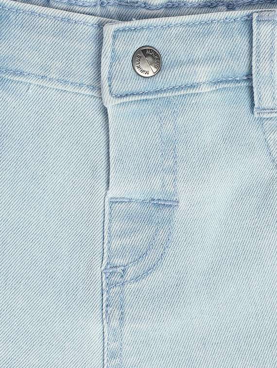 kids solid mid rise denim shorts  - 21841103 -  Standard Image - 4