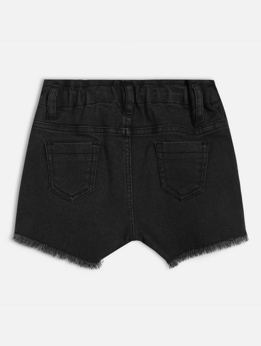 kids solid mid rise denim shorts  - 21841146 -  Standard Image - 1