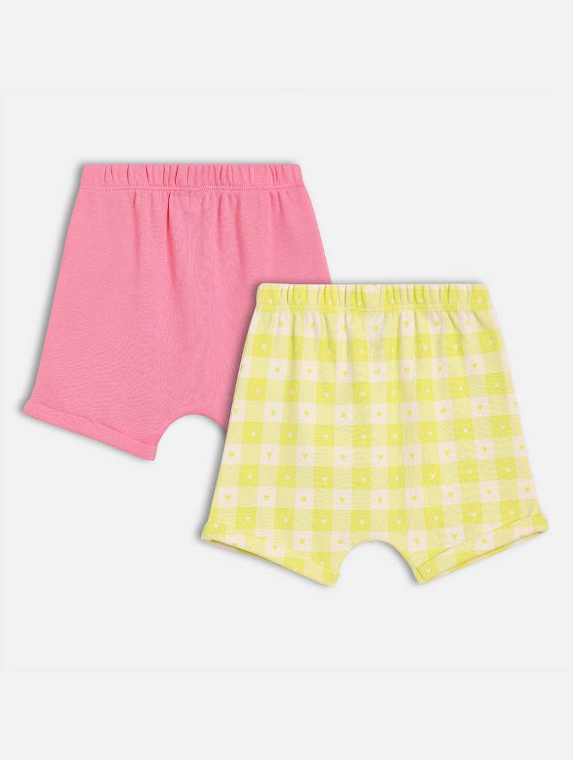 girls pack of 2 mid rise printed shorts - 21841153 -  Standard Image - 1
