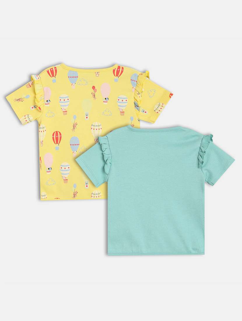 kids pack of 2 printed short sleeves t-shirt - 21841157 -  Standard Image - 1
