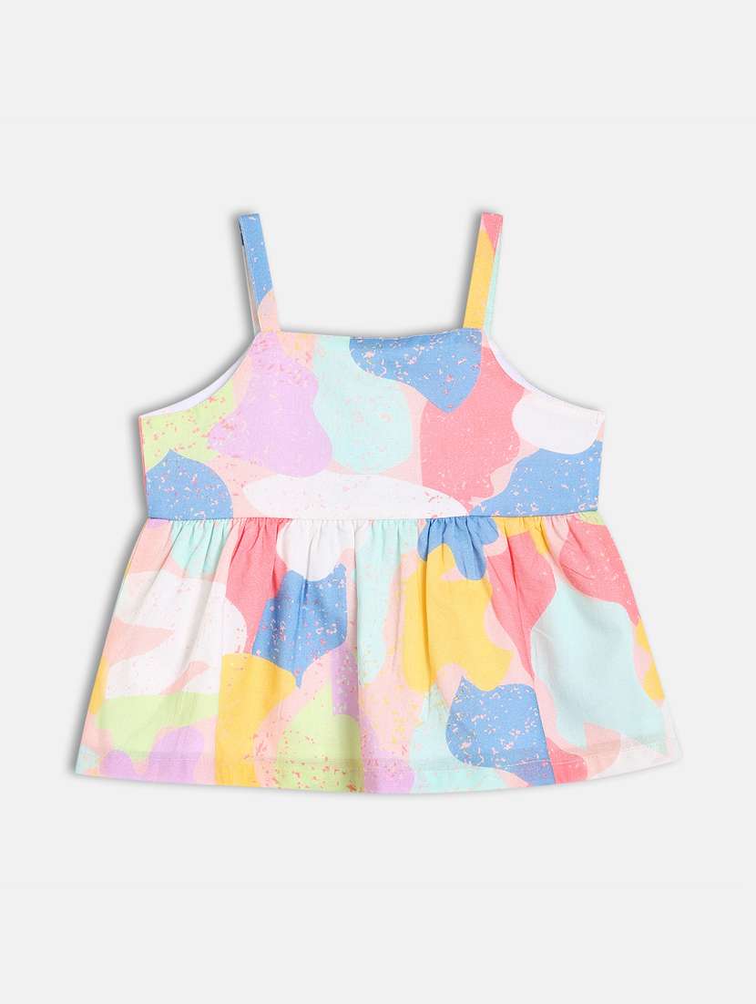 girls printed shoulder strap top - 21841162 -  Standard Image - 1