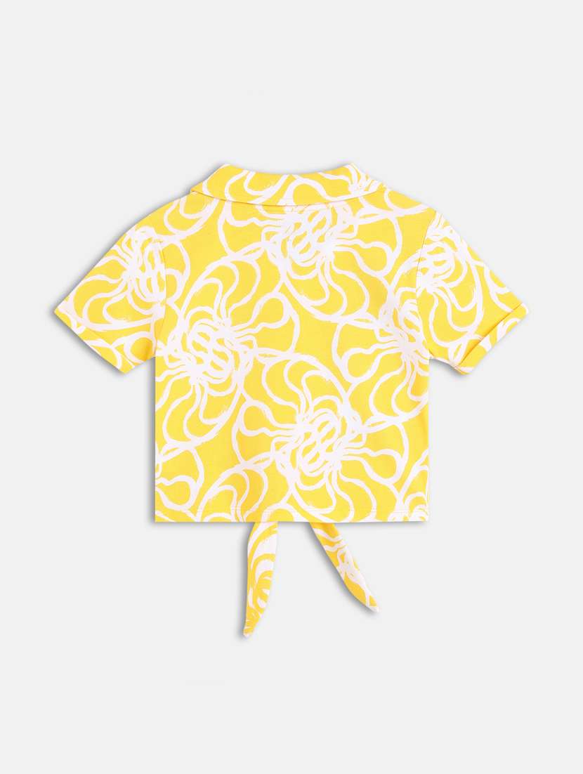 girls yellow printed short sleeve top - 21841197 -  Standard Image - 1