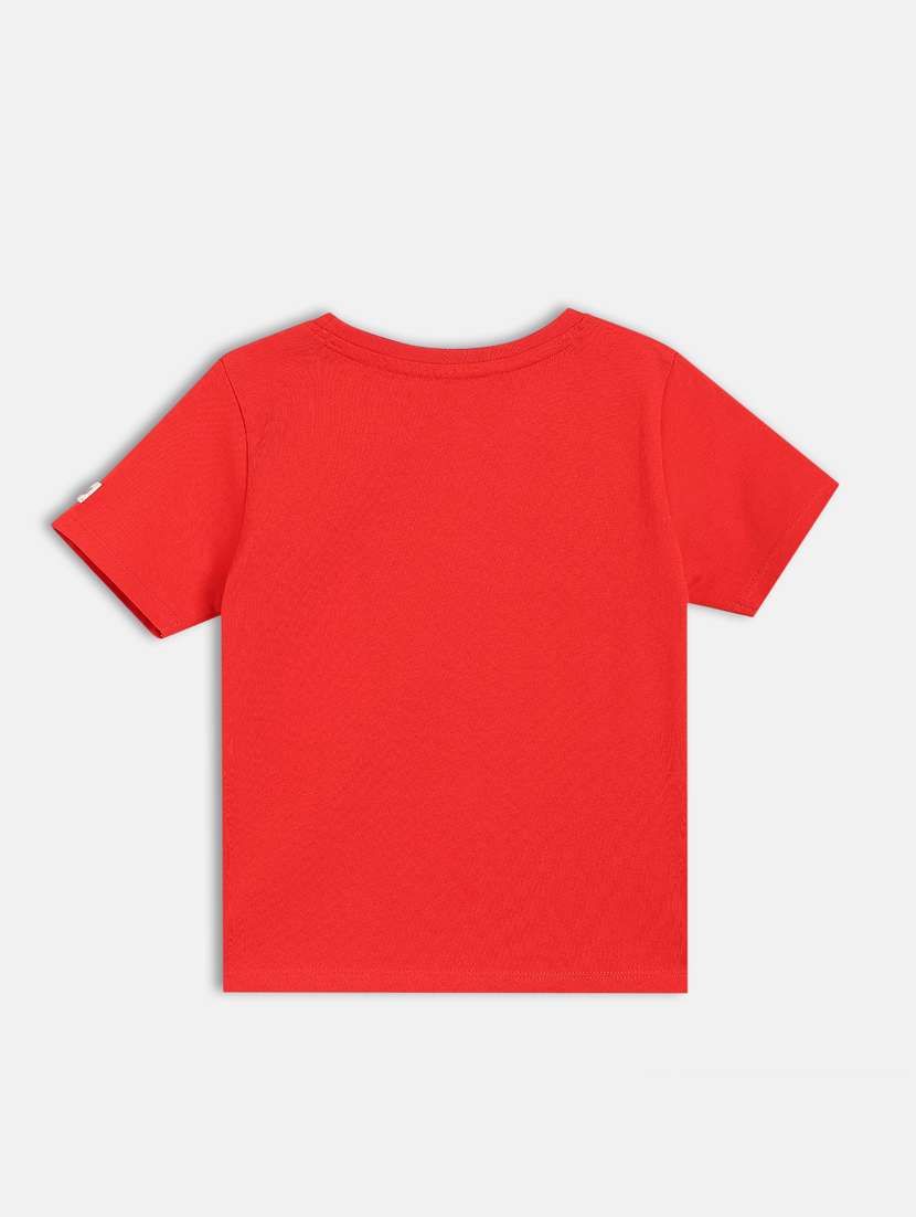 girls red solid short sleeve top - 21841200 -  Standard Image - 1