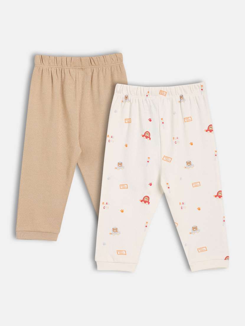 kids pack of 2 printed mid rise leggings - 21841202 -  Standard Image - 1