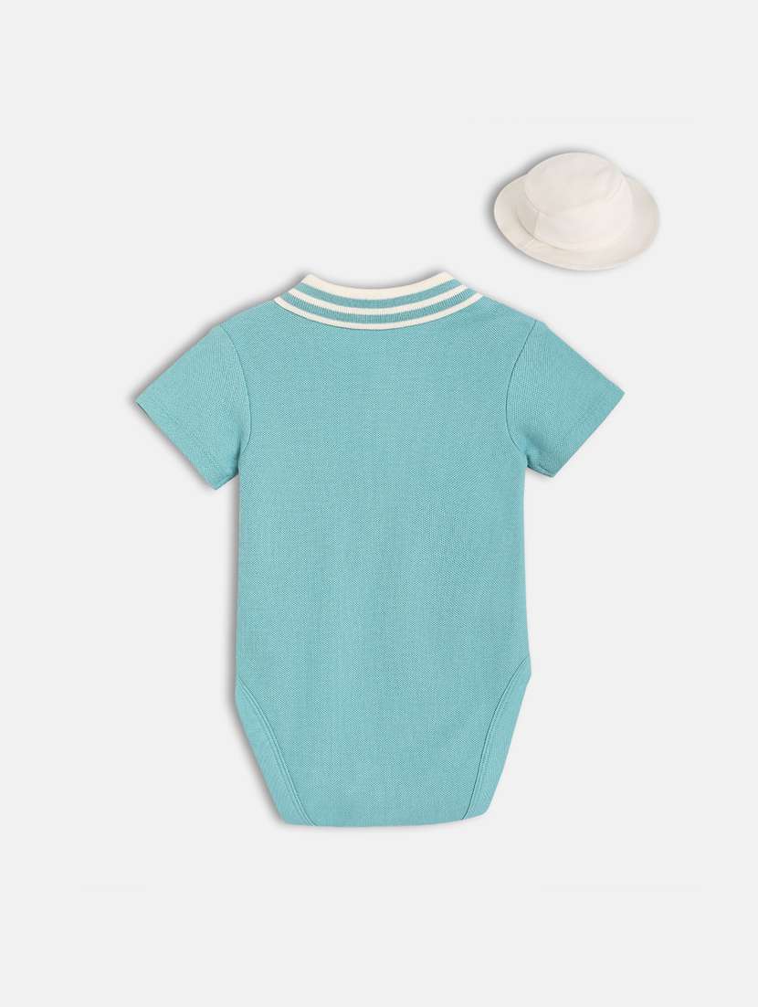 kids light blue printed short sleeve onesies - 21841232 -  Standard Image - 1