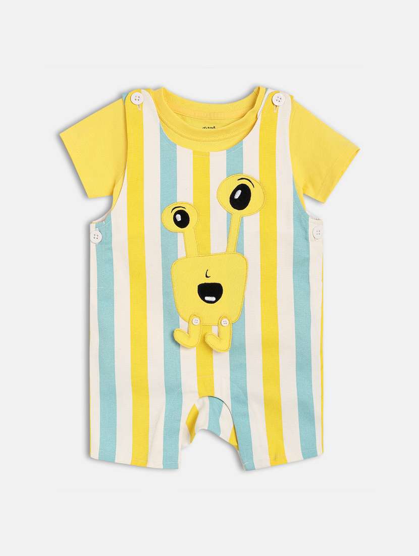 boys printed t-shirt & dungarees sets 