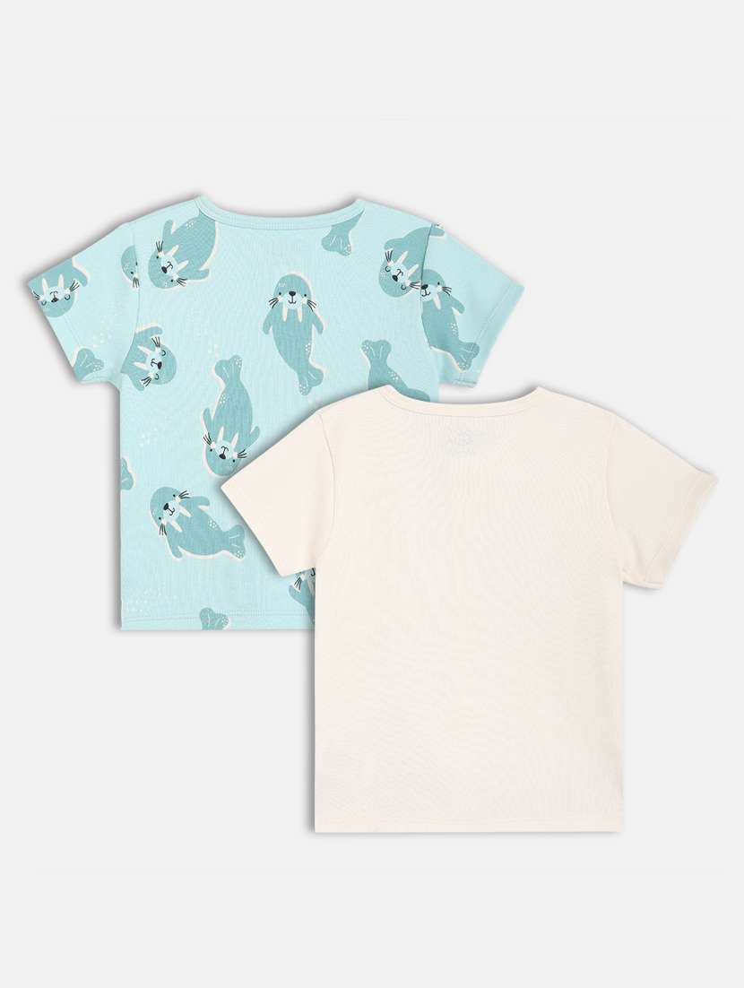 boys pack of 2 printed t-shirt - 21841276 -  Standard Image - 1
