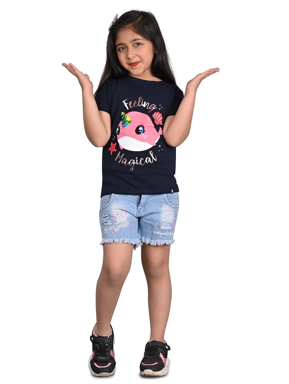 girls graphic printed short sleeve t-shirt - 21841426 - Standard Image - 4