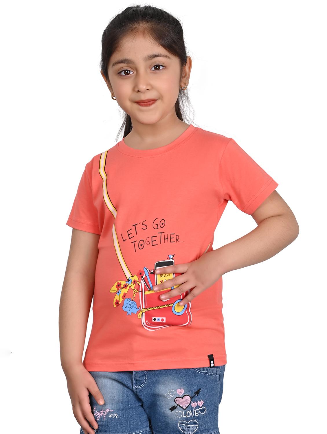 girls graphic printed short sleeve t-shirt - 21841428 - Standard Image - 1
