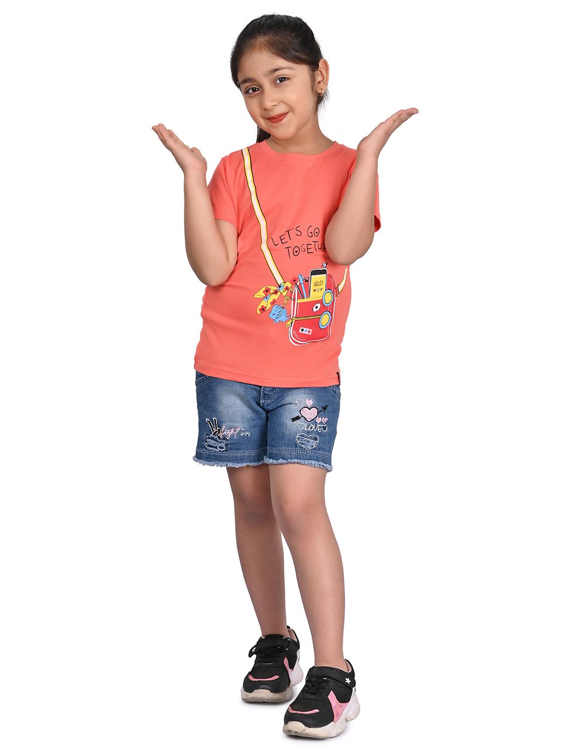 girls graphic printed short sleeve t-shirt - 21841428 - Standard Image - 4
