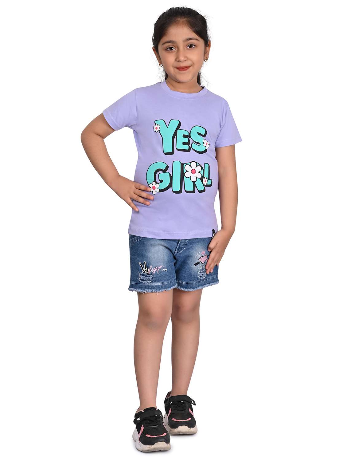 girls lavender printed short sleeve t-shirt - 21841430 -  Standard Image - 4