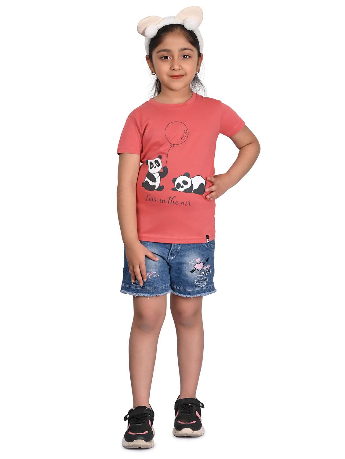 girls front print round neck tee - 21841432 -  Standard Image - 4