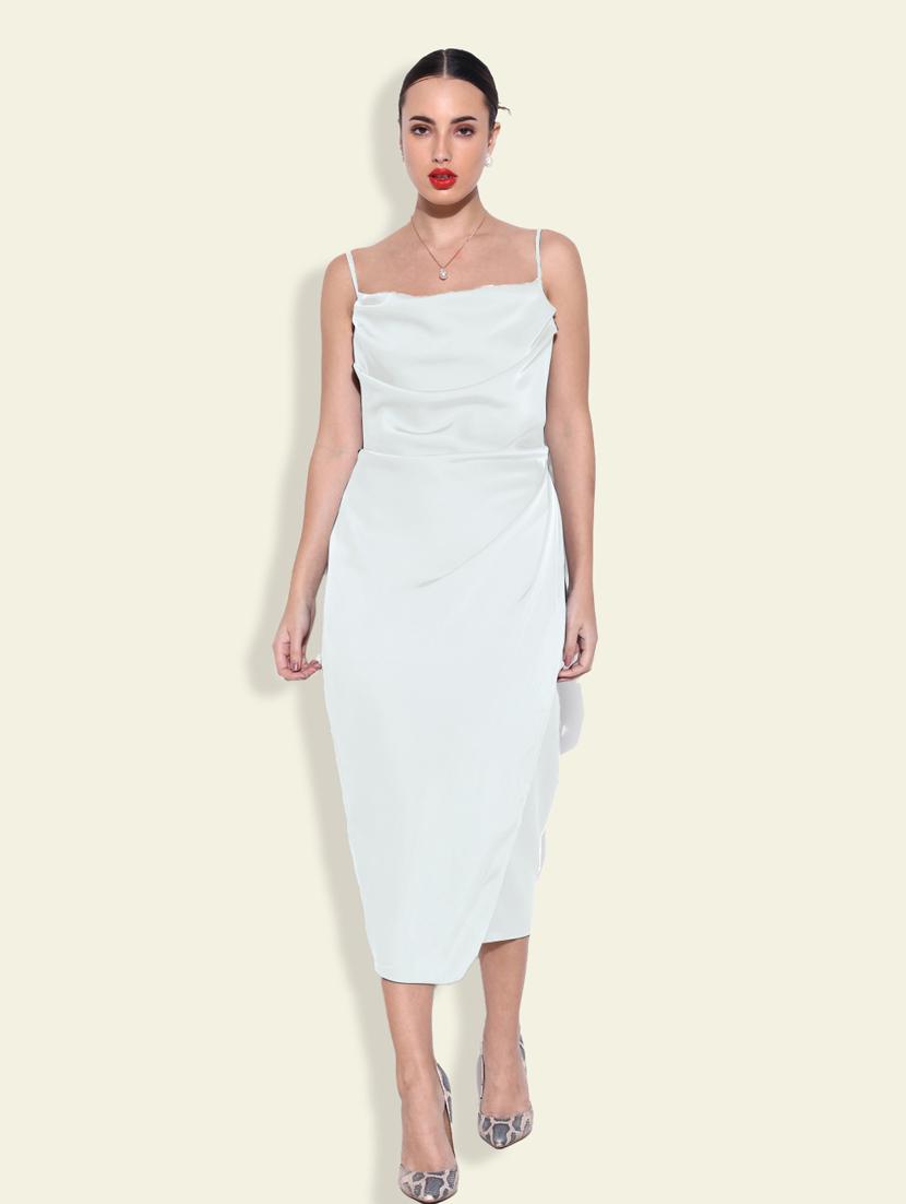 women solid cowl neck sheath dress - 21841475 -  Zoom Image - 0