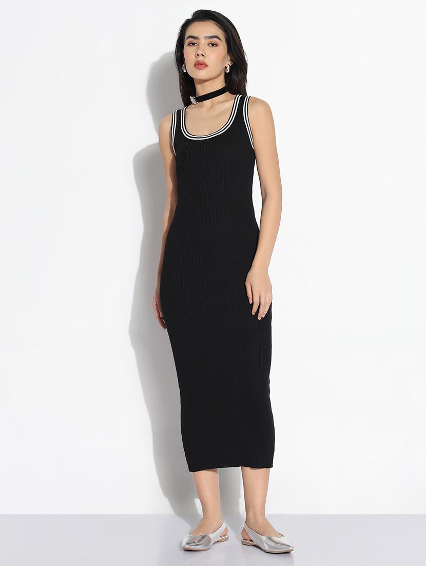 women solid sleeveless bodycon dress - 21841480 - Standard Image - 1