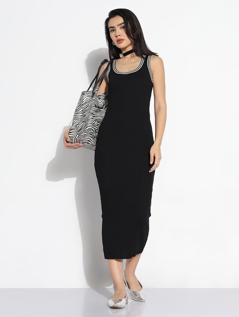 women solid sleeveless bodycon dress - 21841480 - Standard Image - 4