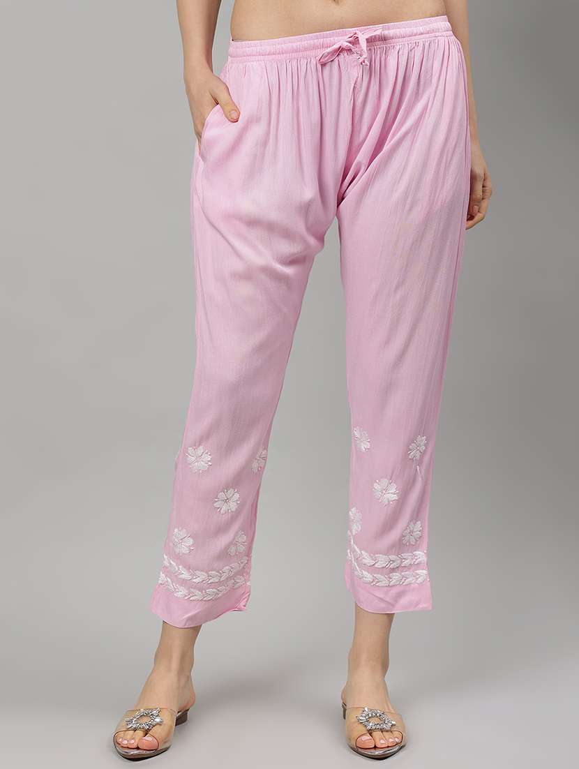 women chikankari three quarter sleeve kurta pant set - 21841520 -  Standard Image - 6