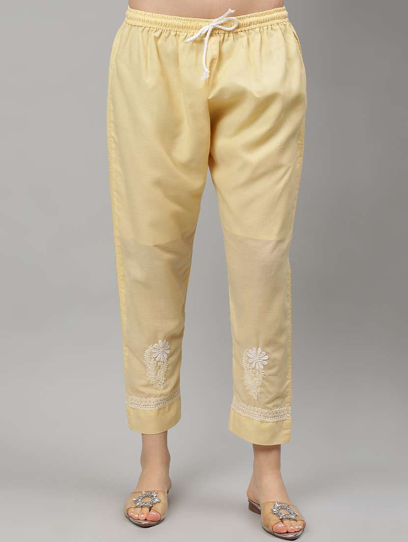 women chikankari three quarter sleeve kurta pant set - 21841523 -  Standard Image - 6